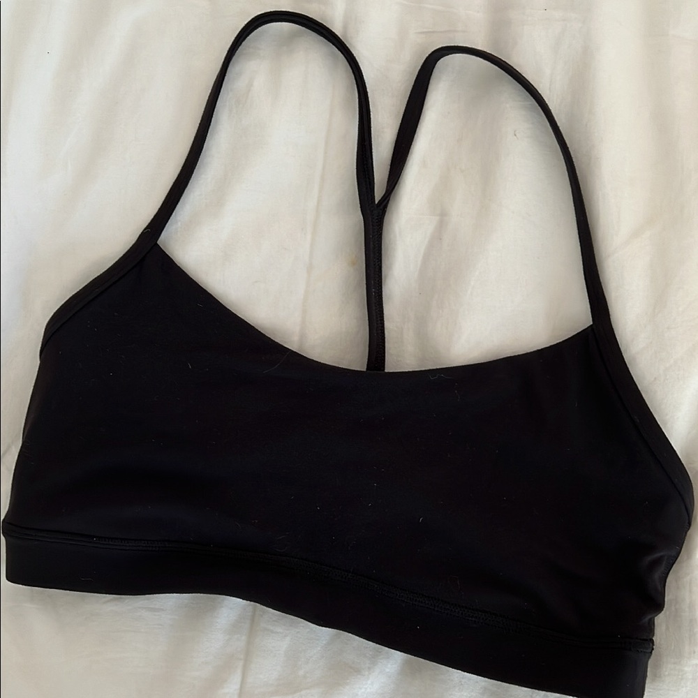 Black Lululemon Flow Y Bra